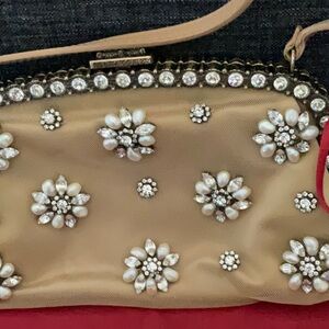 NWOT VALENTINO GARAVANI jeweled pearls floral crystal bag purse